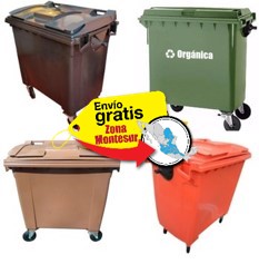 Contenedor de basura 770 lts Importado Plastic Omnium